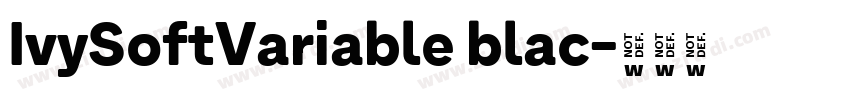 IvySoftVariable blac字体转换